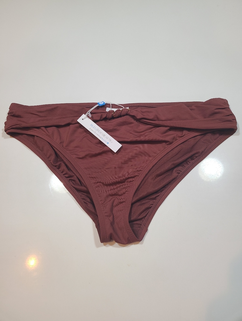 NWT Bleu Rod Beattie Brown Twist-Front Bikini Bottom in Various Sizes